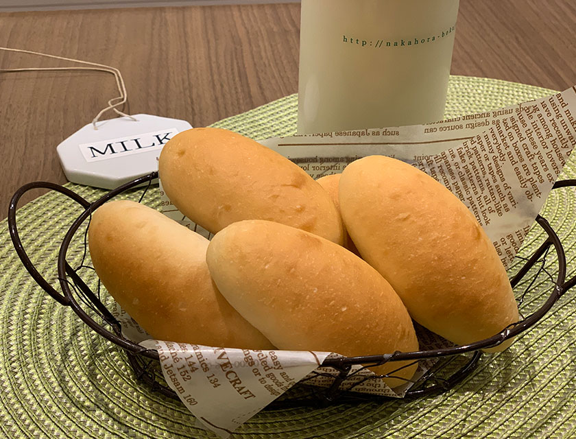 なかほら牧場の牛乳を使ったパン